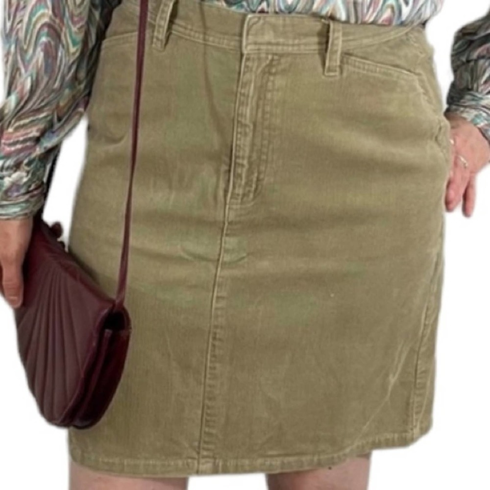 Tommy Hilfiger Corduroy Skirt Vintage Y2K Tan Size 6